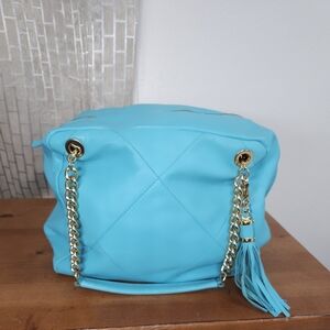 Gianni Notaro Italy Satchel Bag Genuine Leather Designer Handbag Medium READ